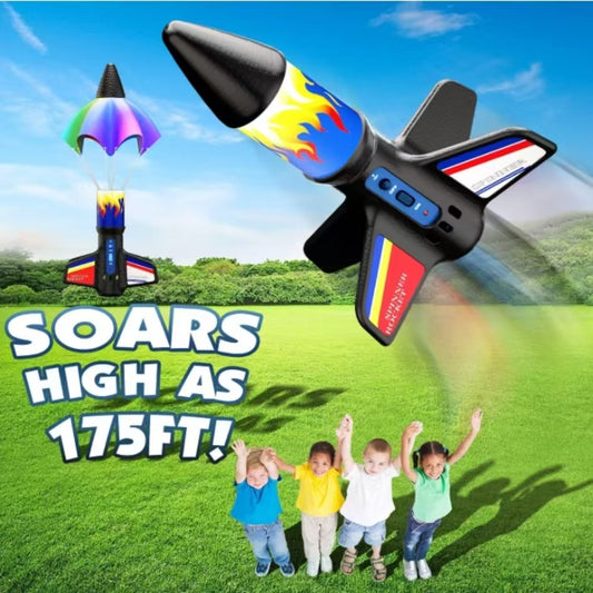 Rocket Launcher, 200 Feet of Flight Altitude, Model Rocket Kits with Launch Set, Ultra-high Flying Rocket, Rocket Toy, Outdoor Toys for Ages 8-13, Birthday Gift for Kids Boys & Girls