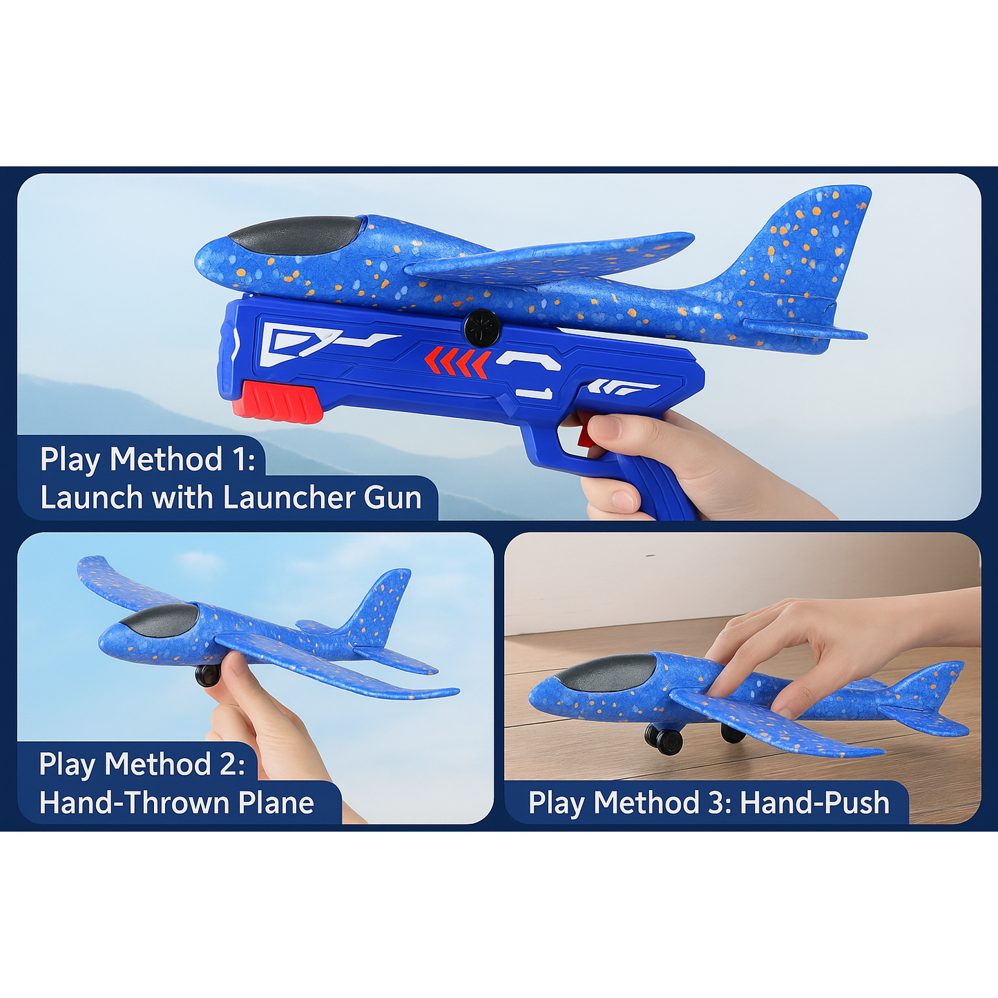 Kids Foam Jet Plane Launcher – Easy-to-Use, Safe Outdoor Flying Toy & Party Gift