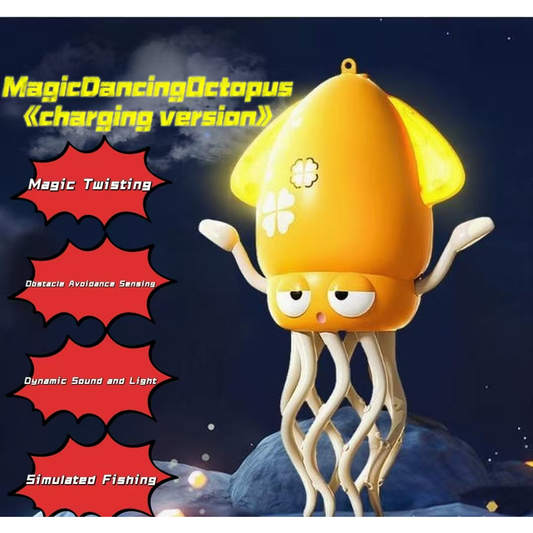 Dancing Squid Baby Toy, Electric Crawling Octopus Tummy Time Toy, Rechargeable Magic Dancing Music Squid Baby Toys for 3 4 5 6 Year Old Kids Boy Girl Birthday Gifts Christmas Stocking Stuffers