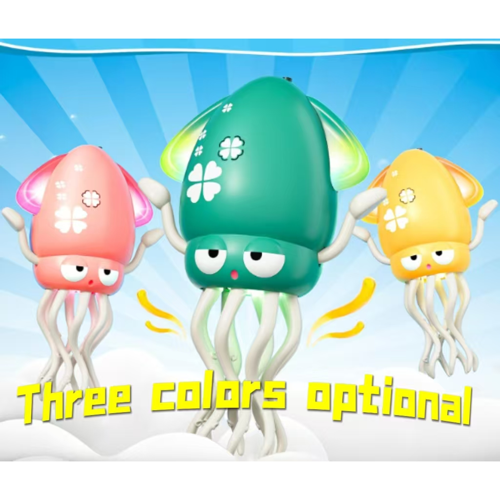 Dancing Squid Baby Toy, Electric Crawling Octopus Tummy Time Toy, Rechargeable Magic Dancing Music Squid Baby Toys for 3 4 5 6 Year Old Kids Boy Girl Birthday Gifts Christmas Stocking Stuffers