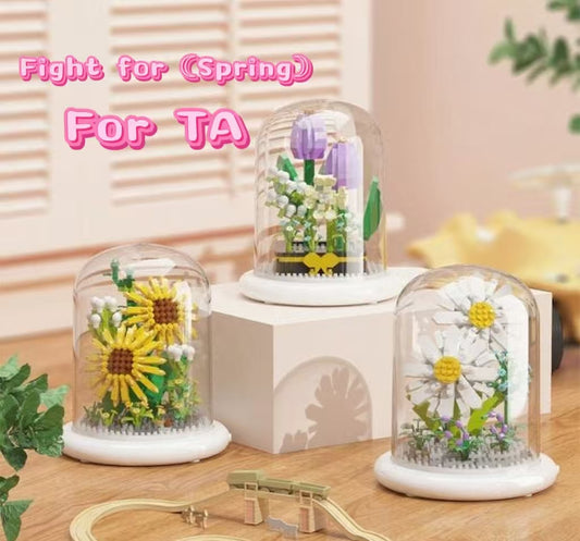 Flower Bouquet Building Set Flowers Botanical Collection for Home Decor