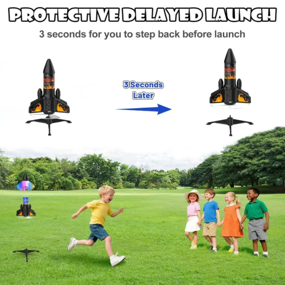 Rocket Launcher, 200 Feet of Flight Altitude, Model Rocket Kits with Launch Set, Ultra-high Flying Rocket, Rocket Toy, Outdoor Toys for Ages 8-13, Birthday Gift for Kids Boys & Girls