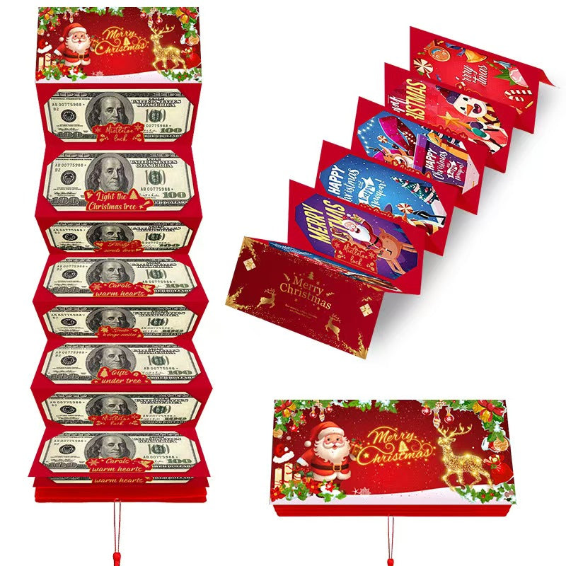 Christmas Cash Pull Gift Card | Creative Christmas Card Set Perfect for gifts, parties, and holiday surprises — easily create a joyful Christmas atmosphere!
