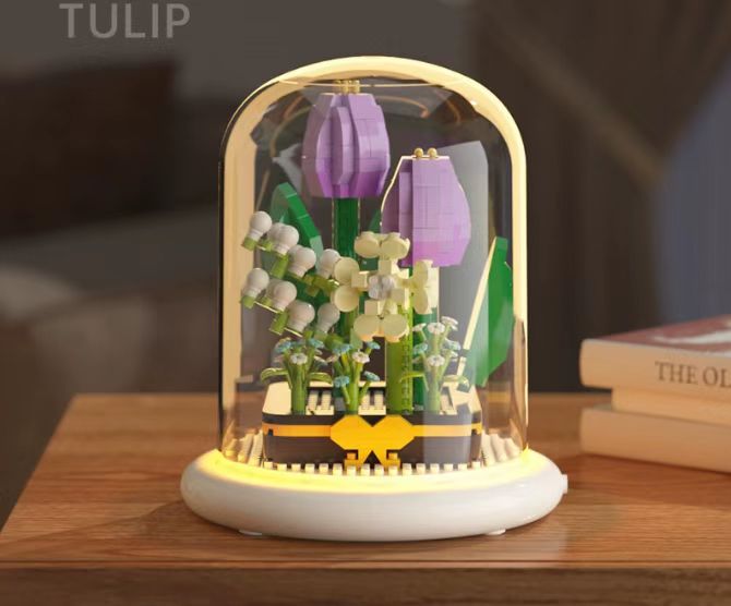  Flower Bouquet Building Set Flowers Botanical Collection for Home Decor