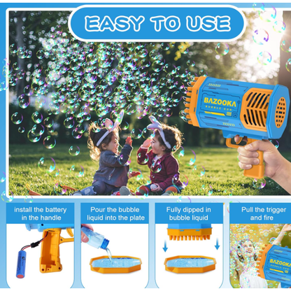 Bubble Machine Gun Kids Toys, Bubble Gun with Colorful Lights and Thousands Bubbles, Outdoor Toy Birthday Party Favors for Boys Girls Age 3 4 5 6 7 8 9 10 11 12 Years Old