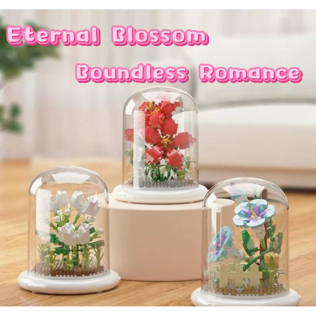  Flower Bouquet Building Set Flowers Botanical Collection for Home Decor