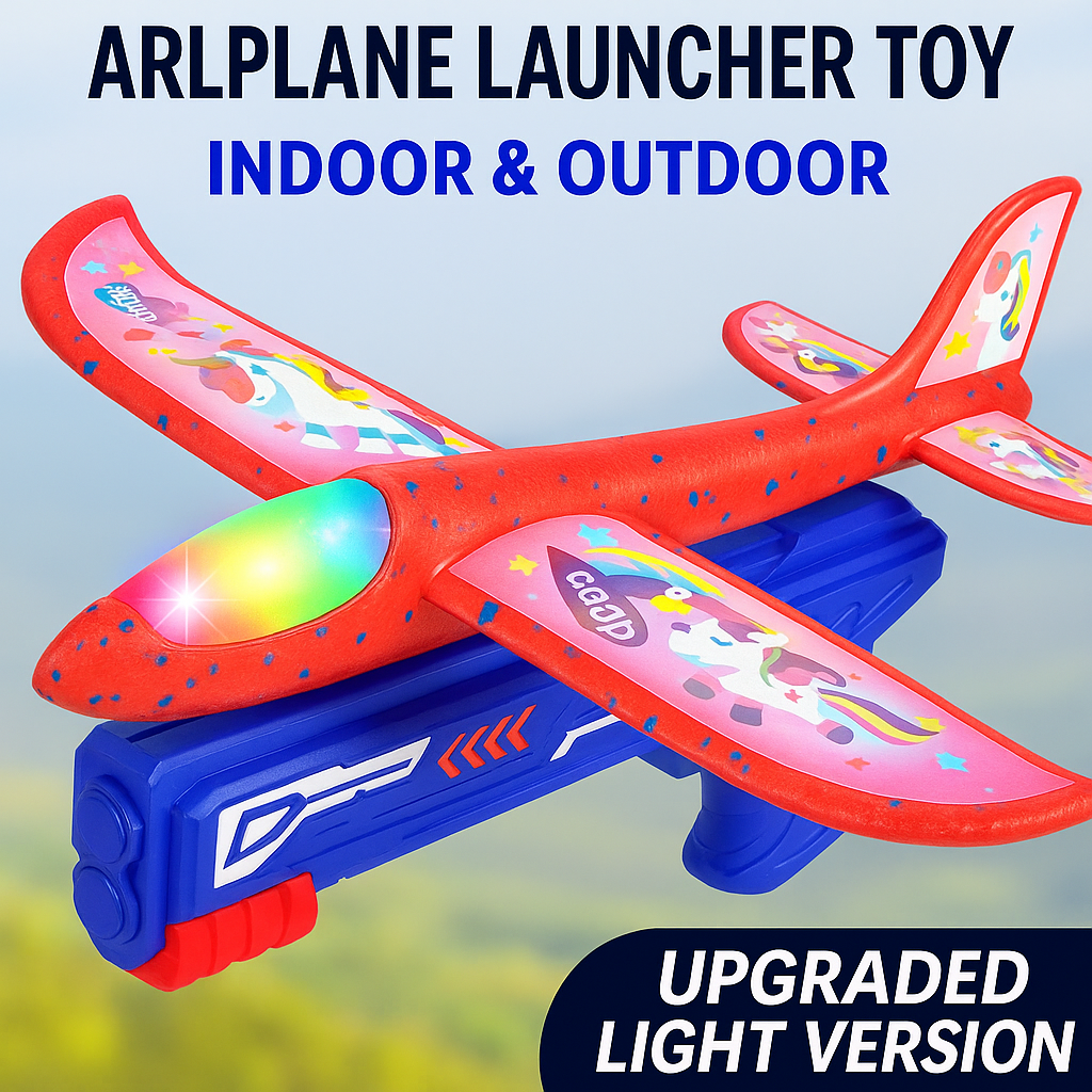 Kids Foam Jet Plane Launcher – Easy-to-Use, Safe Outdoor Flying Toy & Party Gift