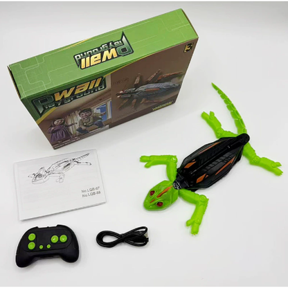 Remote-Control Wall-Climbing Gecko/Cockroach/Spider — Fun Kids Toy, Prank Toy & Cool Gadget with LED Eyes, Dual Modes for Floor & Wall Driving — Halloween/Christmas/Birthday Gift (for Boys, Girls & Teens Ages 3+).