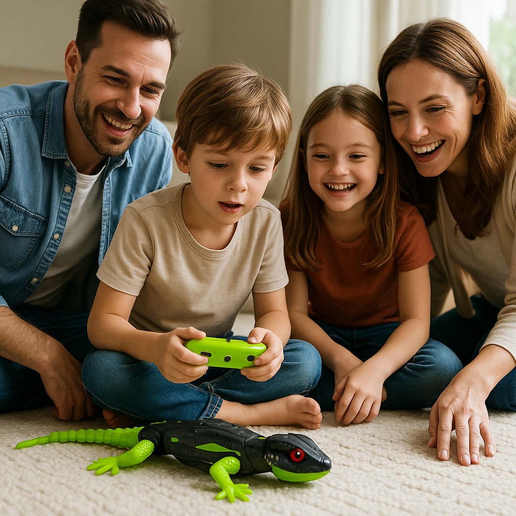 Remote-Control Wall-Climbing Gecko/Cockroach/Spider — Fun Kids Toy, Prank Toy & Cool Gadget with LED Eyes, Dual Modes for Floor & Wall Driving — Halloween/Christmas/Birthday Gift (for Boys, Girls & Teens Ages 3+).