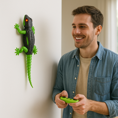 Remote-Control Wall-Climbing Gecko/Cockroach/Spider — Fun Kids Toy, Prank Toy & Cool Gadget with LED Eyes, Dual Modes for Floor & Wall Driving — Halloween/Christmas/Birthday Gift (for Boys, Girls & Teens Ages 3+).