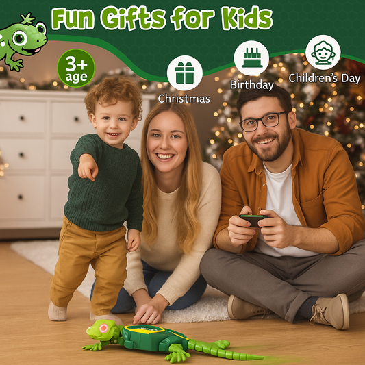 Remote-Control Wall-Climbing Gecko/Cockroach/Spider — Fun Kids Toy, Prank Toy & Cool Gadget with LED Eyes, Dual Modes for Floor & Wall Driving — Halloween/Christmas/Birthday Gift (for Boys, Girls & Teens Ages 3+).