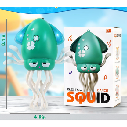 Dancing Squid Baby Toy, Electric Crawling Octopus Tummy Time Toy, Rechargeable Magic Dancing Music Squid Baby Toys for 3 4 5 6 Year Old Kids Boy Girl Birthday Gifts Christmas Stocking Stuffers