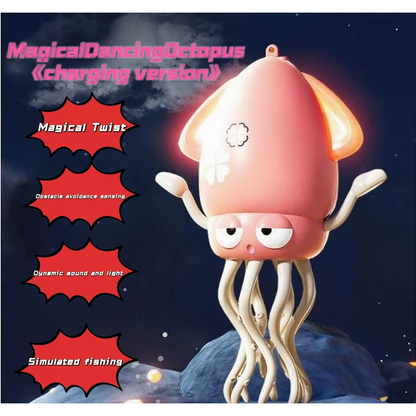 Dancing Squid Baby Toy, Electric Crawling Octopus Tummy Time Toy, Rechargeable Magic Dancing Music Squid Baby Toys for 3 4 5 6 Year Old Kids Boy Girl Birthday Gifts Christmas Stocking Stuffers